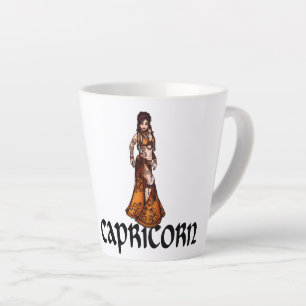 Taza De Café Latte Belly de Capricornio bailarina Zodiac