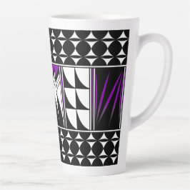 Taza De Café Latte Bendiciones de plumas del suroeste en morado