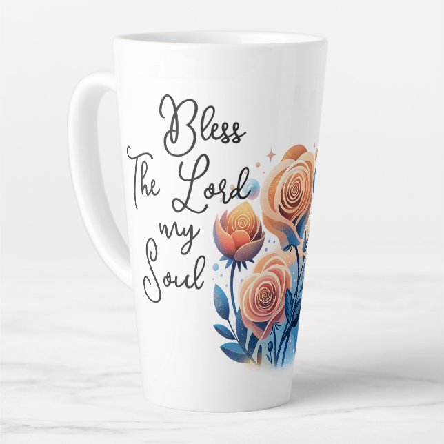 Taza De Café Latte Bendiciones El Señor Mi Alma (Ángulo izquierdo)