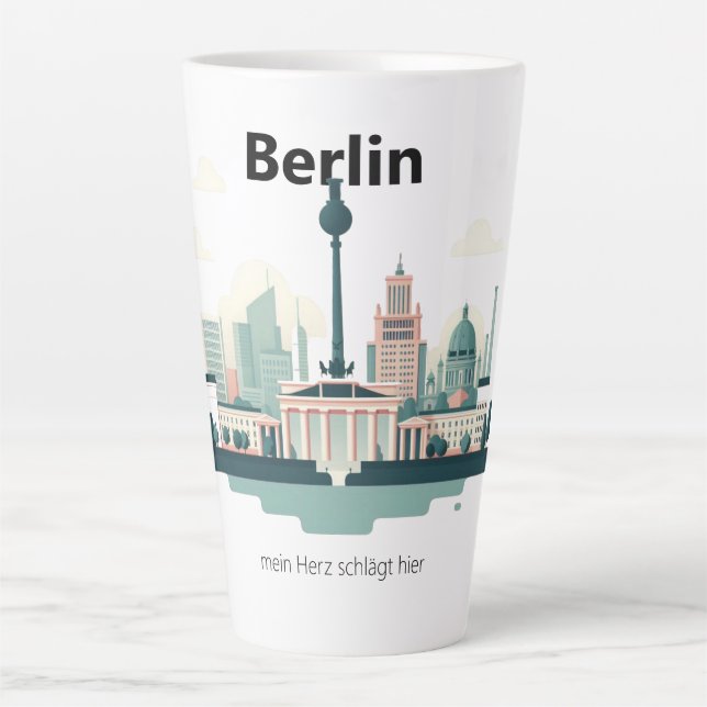 Taza De Café Latte Berlín Skyline Tasse - Heimatliebe Pur (Anverso)