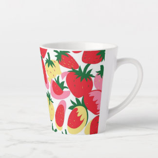 Taza De Café Latte Berry Sweet Mug - Retro Strawberry Cutie
