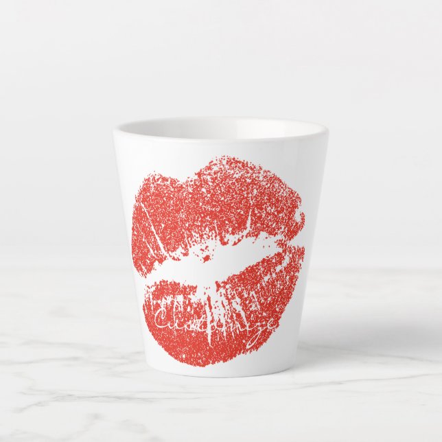 Taza De Café Latte Besar labios rojos Thunder_Cove (Anverso)