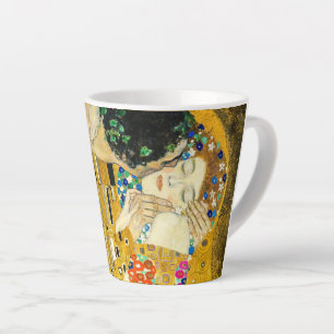 Taza De Café Latte Beso de Gustav Klimt / Arte del Día de San Valentí