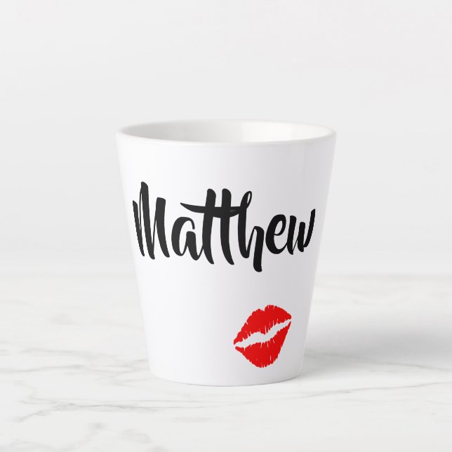 Taza De Café Latte Besos de novio (Anverso)