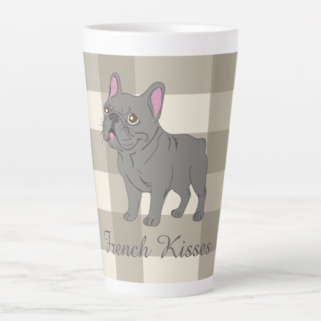 Taza De Café Latte Besos Franceses (Anverso)