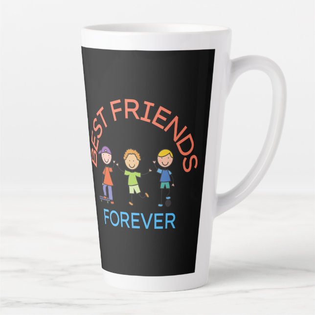 TAZA DE CAFÉ LATTE BEST FRIENDS FOREVER, FRIENDSHIP, FRIEND DAY (Derecha)