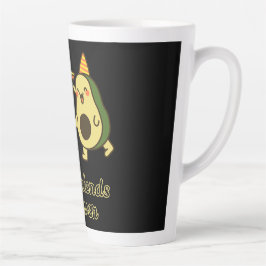TAZA DE CAFÉ LATTE BEST FRIENDS FOREVER, FUNNY AVOCADO, FRIENDS DAY