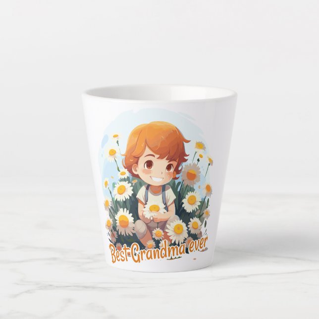 Taza De Café Latte Best Grandma ever (Anverso)