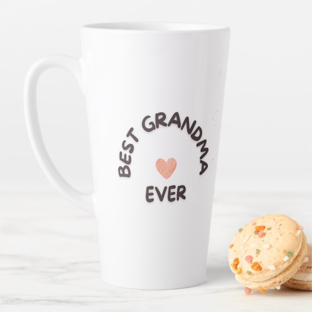 Taza De Café Latte Best Grandma Ever Personalized (In situ)