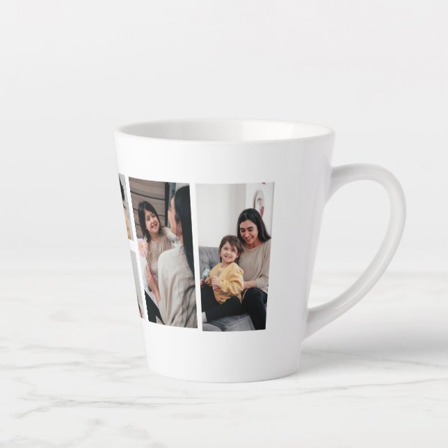 Taza De Café Latte Best Mom Photo Collage Mug (Derecha)