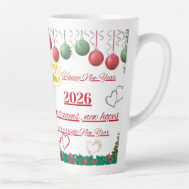 Taza De Café Latte Best Wishes New Year Cup