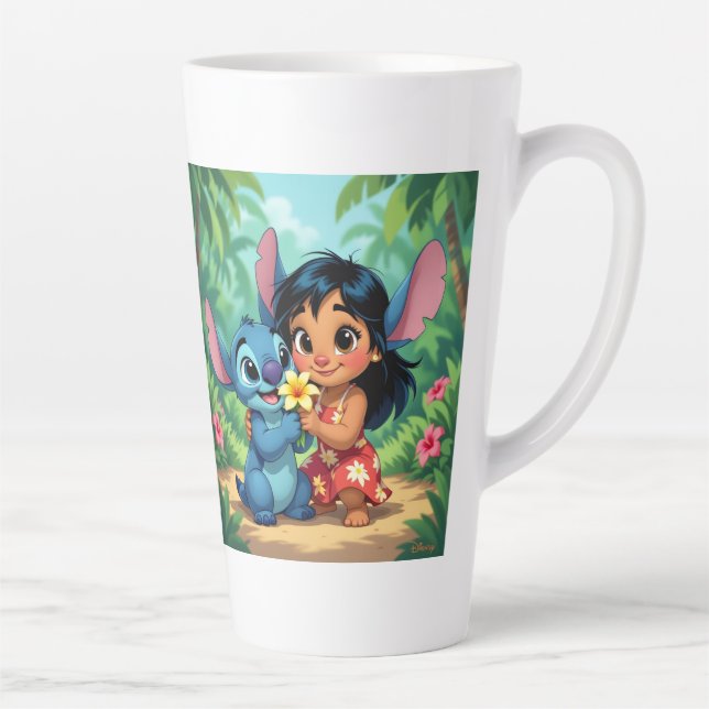 Taza De Café Latte Beste Freunde fürs Leben – Lilo & Stitch   (Derecha)