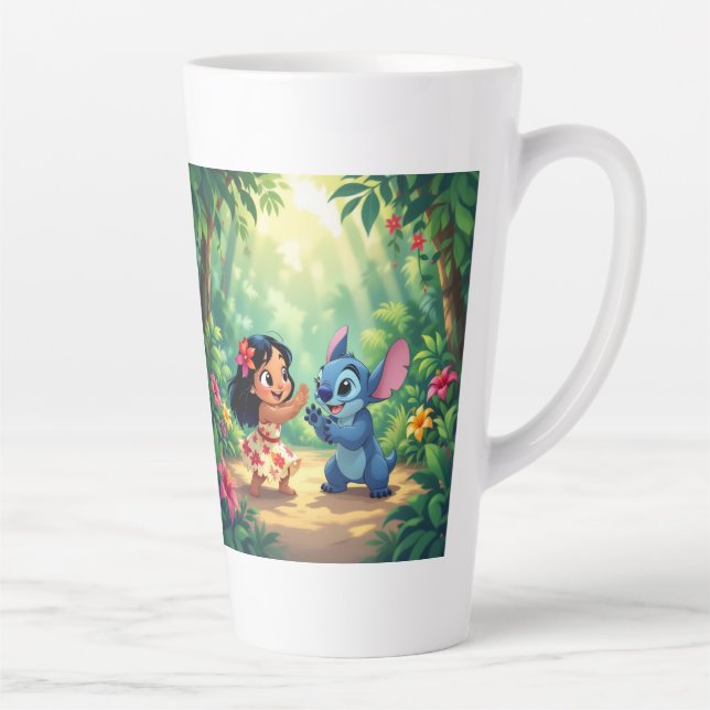 Taza De Café Latte Beste Freunde fürs Leben – Lilo & Stitch   (Derecha)