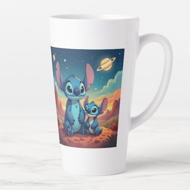 Taza De Café Latte Beste Freunde fürs Leben – Lilo & Stitch   (Derecha)