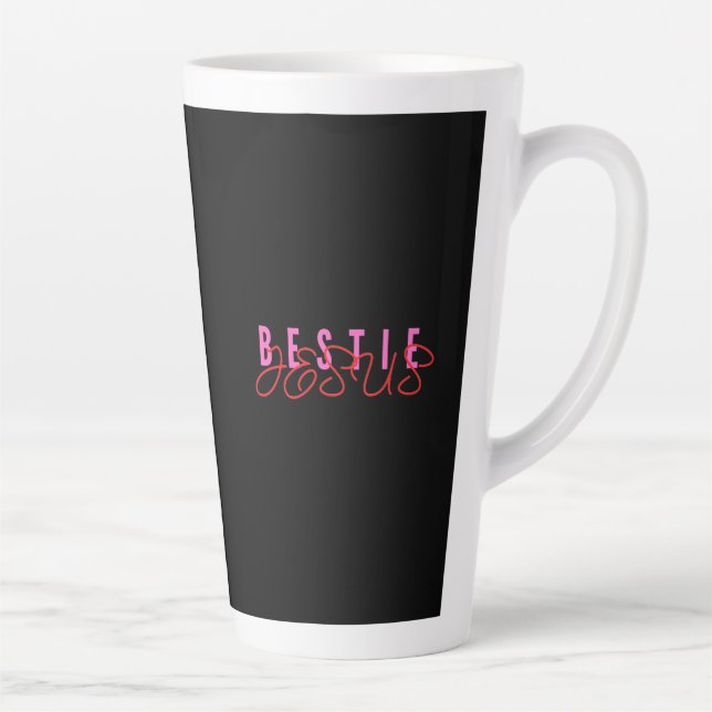 Taza De Café Latte Bestie Jesus Black (Derecha)