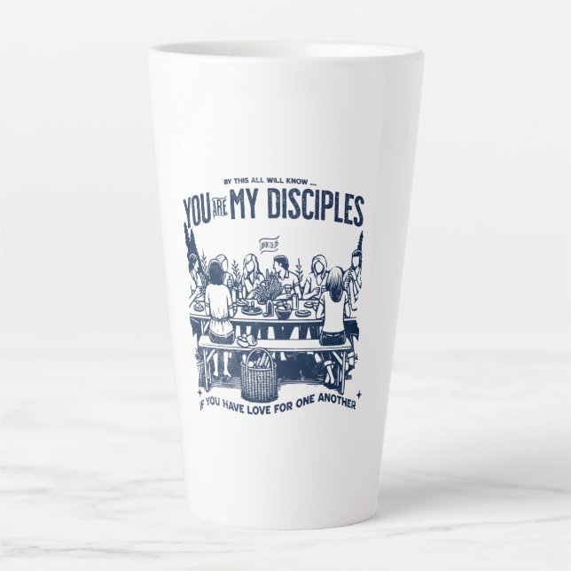 Taza De Café Latte Bible Verse Cup to encourage and bless Christians (Anverso)