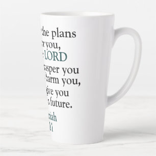 Taza De Café Latte Biblia Verse Jeremiah 29:11