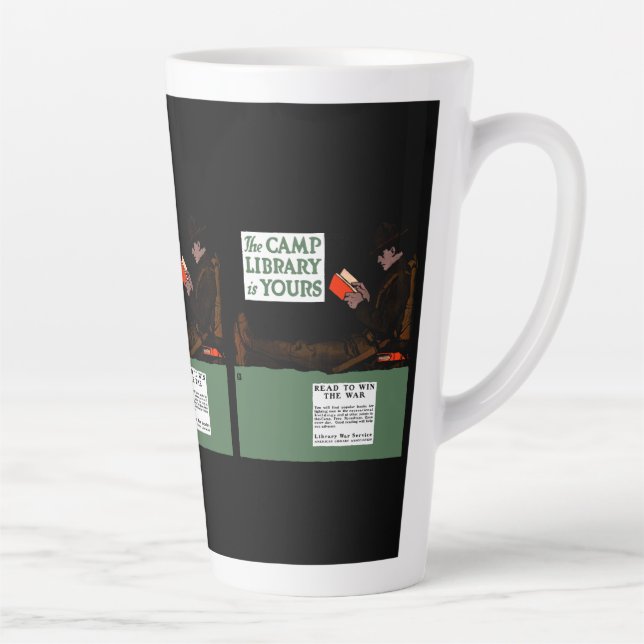 Taza De Café Latte Biblioteca del Campo de la Primera Guerra Mundial  (Derecha)