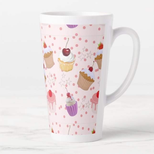 Taza De Café Latte Bien, si te gusta el pastel te encantará el patrón (Derecha)