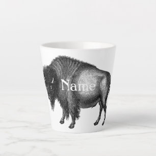Taza De Café Latte Big Bison Buffalo Thunder_Cove
