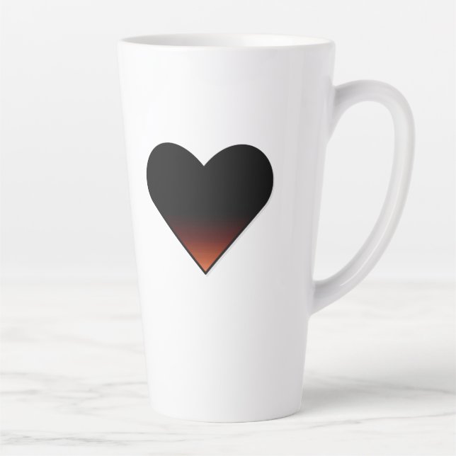 Taza De Café Latte Big Latte Heart Mug (Derecha)