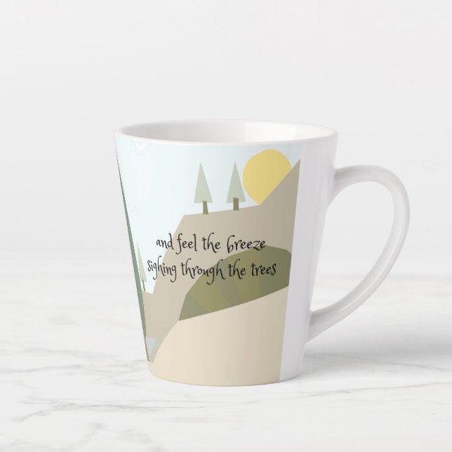 Taza De Café Latte Biking through the countryside poetry mug (Derecha)