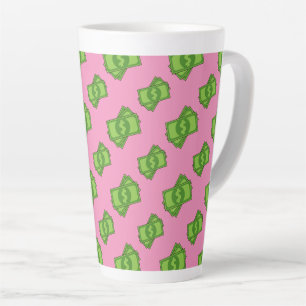 Taza De Café Latte Billetes en dólares de personalizado