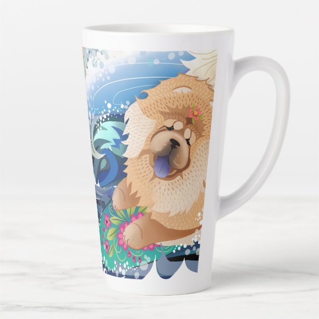 Taza De Café Latte BINDI CHOWABUNGA con barrido de texto (Derecha)