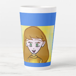 Taza De Café Latte Bingo azul Anime Cute Latte Mug