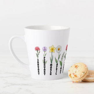 Taza De Café Latte Birth Month Flowers: A Year of Blooms