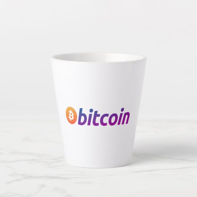 Taza De Café Latte Bitcoin Miami (Anverso)