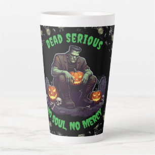 Taza De Café Latte 🖤 Black Frankenstein Mug 💀 ☕