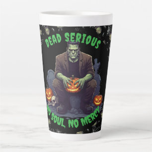 Taza De Café Latte 🖤 Black Frankenstein Mug 💀 ☕
