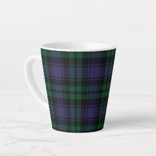 Taza De Café Latte Black Watch Tartán, Plaid