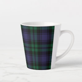 Taza De Café Latte Black Watch Tartán, Plaid