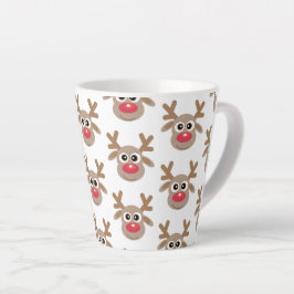 Taza De Café Latte Blanco: Navidades cortos patrón de Personalizado d