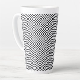 Taza De Café Latte Blanco y negro