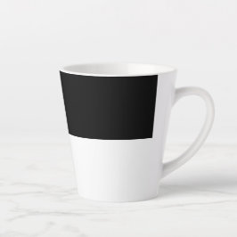 Taza De Café Latte Blanco y negro minimalista simple