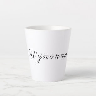 Taza De Café Latte Blanco y negro personalizado
