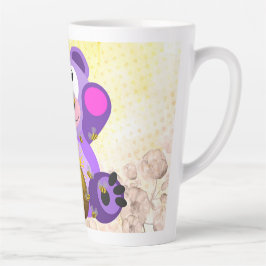 Taza De Café Latte Blauer Honig Bär