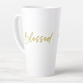 Taza De Café Latte Blessed Tall Latte Mug