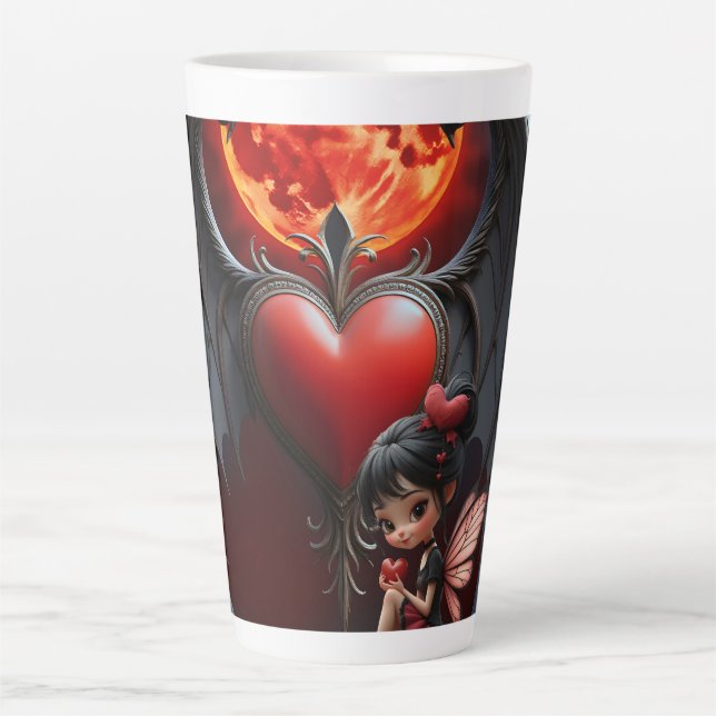Taza De Café Latte Blood Moon Valentine Fairy (Anverso)
