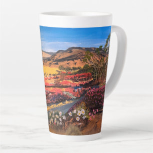 Taza De Café Latte Bloom del desierto, por Gary Poling