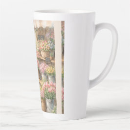 Taza De Café Latte Blooming Moments Mug – Girl at Flower Shop Coffee 
