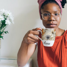 Taza De Café Latte Blooms de la inspiración: Personalizadas