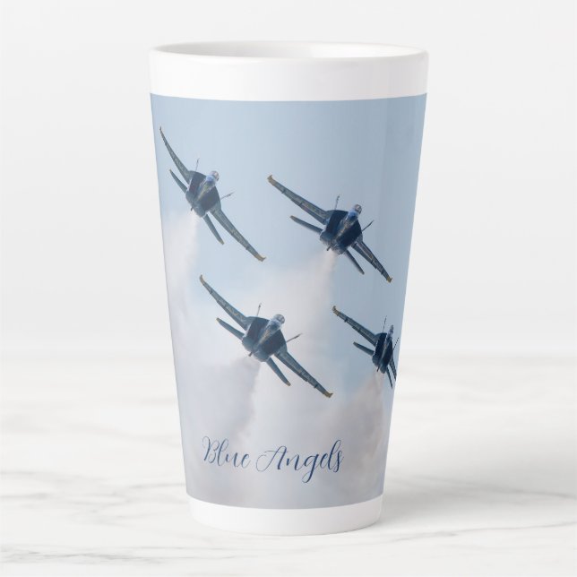 Taza De Café Latte Blue Angels Latte Mug (Anverso)