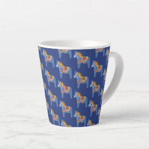Taza De Café Latte Blue Horse Latte Mug