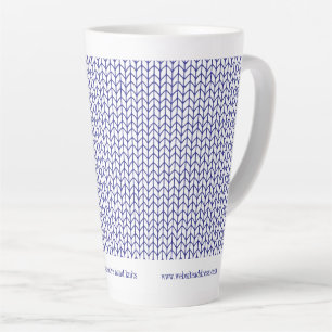 Taza De Café Latte BLUE LINE KNIT ID de negocio Tall Latte Mug