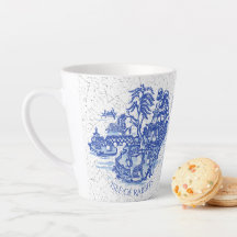 Blue Willow Rabbit Island Whimsical Crackge Look L