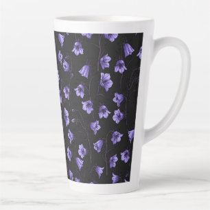 Taza De Café Latte Bluebells, Harebells, Bellflowers